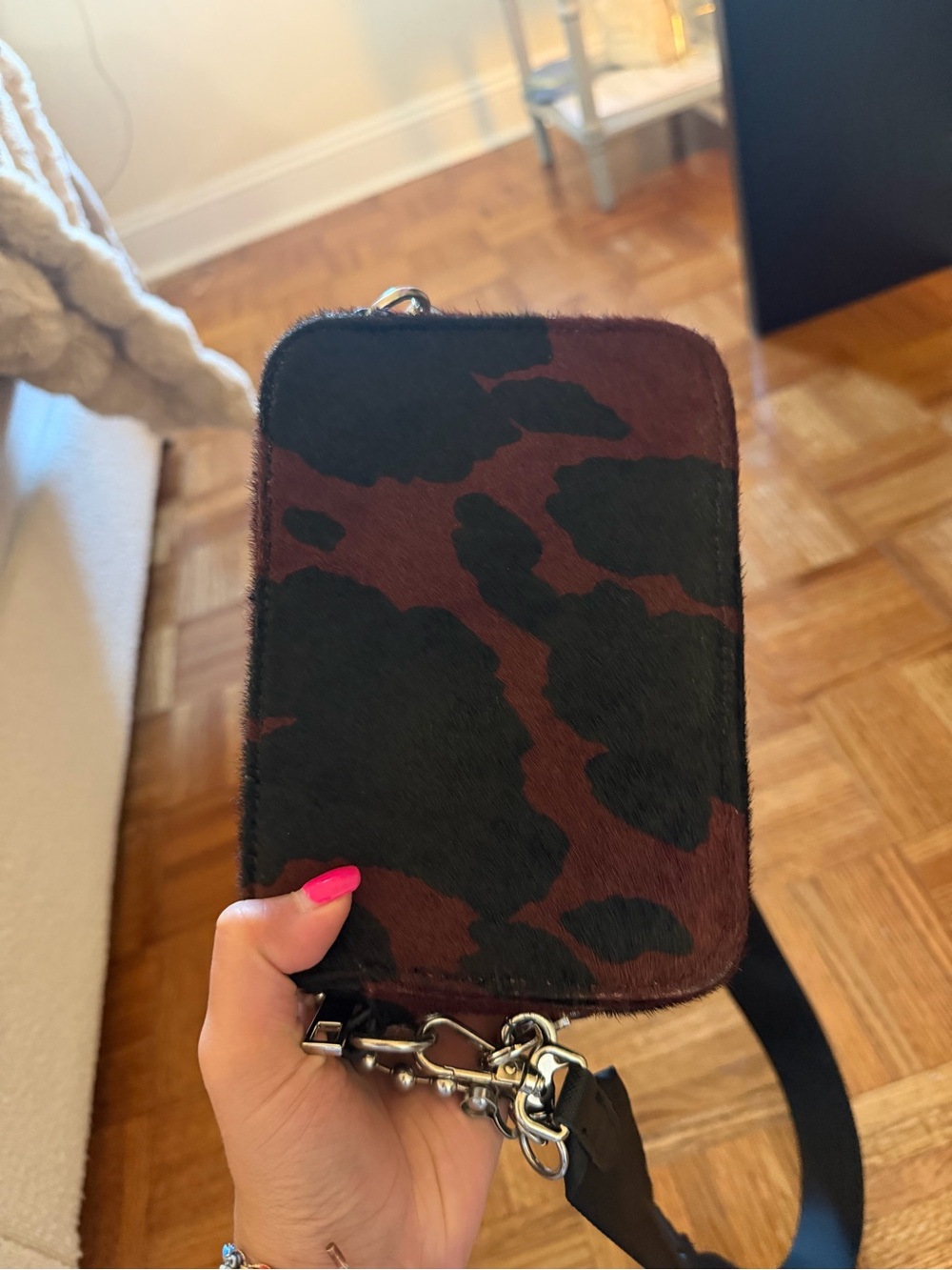 Urban Outfitters Brown and Black Mini Crossbody Bag